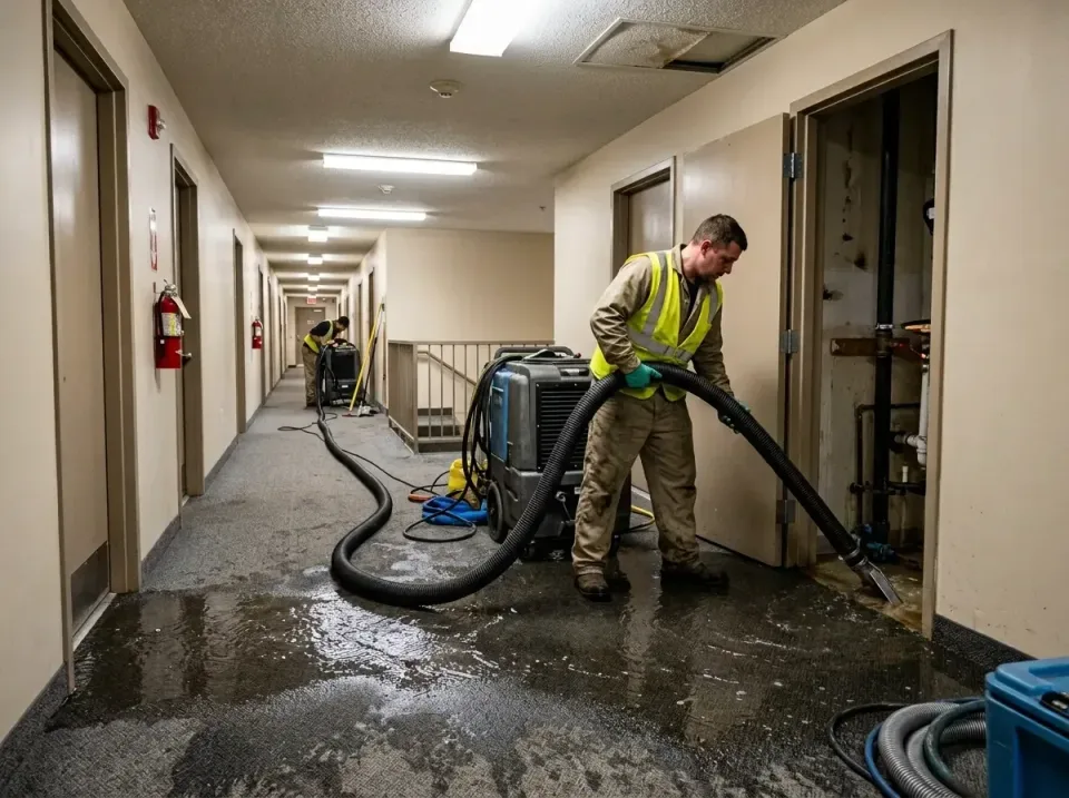 multi-unit-apartment-hallway-f-005 — frequently asked questions, Emergency Burst Pipe Water Extraction & Removal in White Kn…